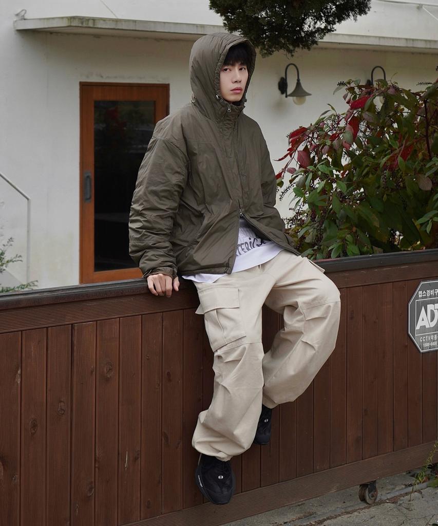 Intempomood Summit Detail Light Padded Jacket_Khaki