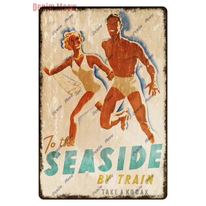 Vintage Sea Turtle Decor, Sea Snail, Metal Tin Sign, Nautical Beach Ocean Theme, Retro Seaside Underwater Summer Plates, WY283