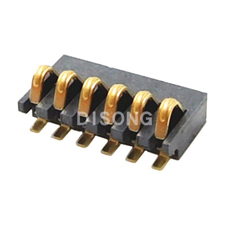 

6-Pin Contact Spring Mini 1.27mm Pitch 2.95mm SMT Battery Connector BC-1-612