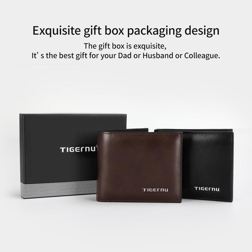 Tigernu High Quality Wallets Men Thin Money Purse Male Business Card Holder  For Men Fashion Leather Wallet Short Purse Card Bag Buy cheaply on Joom