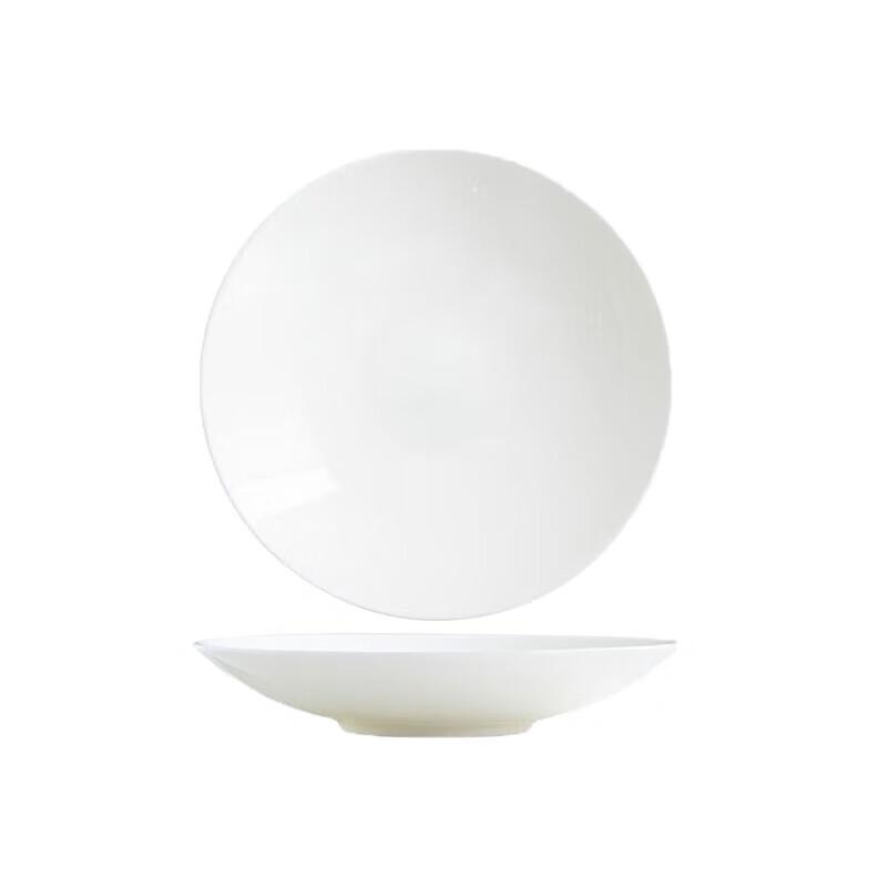 Jingdezhen Pure White Ceramic Deep Plate