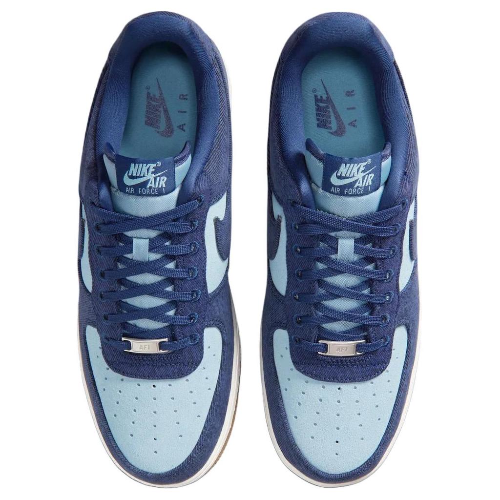 Nike Air Force 1 07 LV8 Denim Men Sneakers Blue Navy Worn-Blue IR0951-400