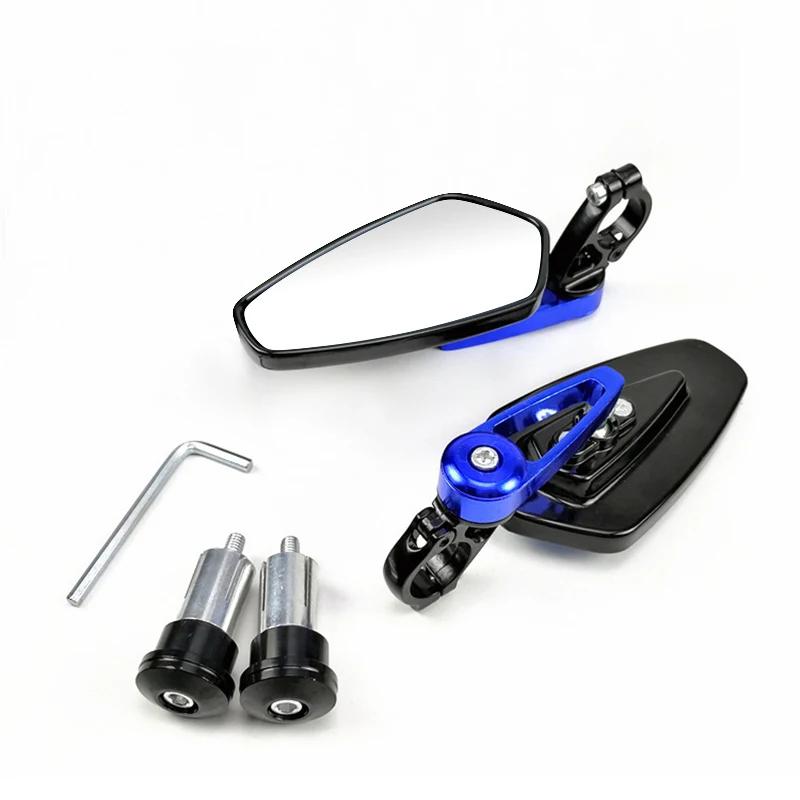 Motorcycle Aluminum Bar End Side Rearview Mirror Universal Motorbike Bike Handlebar Rear View Mirrors 1 Pair 7/8" 22mm
