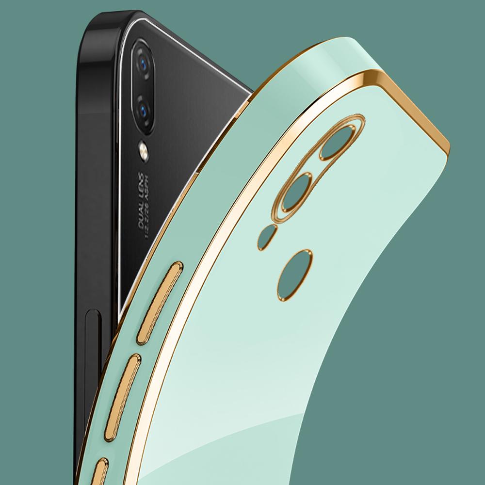 For Huawei nova 3 Case Luxury Square Plating Huawei nova 3i 4 4e nova5 5i 5iPro Phone Case ShockProof Silicone Back Cover Fundas