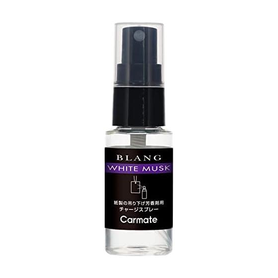 Carmate Hanging Air Freshener for Cars, Rooms, Fragrance Revival, Approximately 45 Pieces Spray [White Musk] Blang Charge Spray, Highly Concentrated