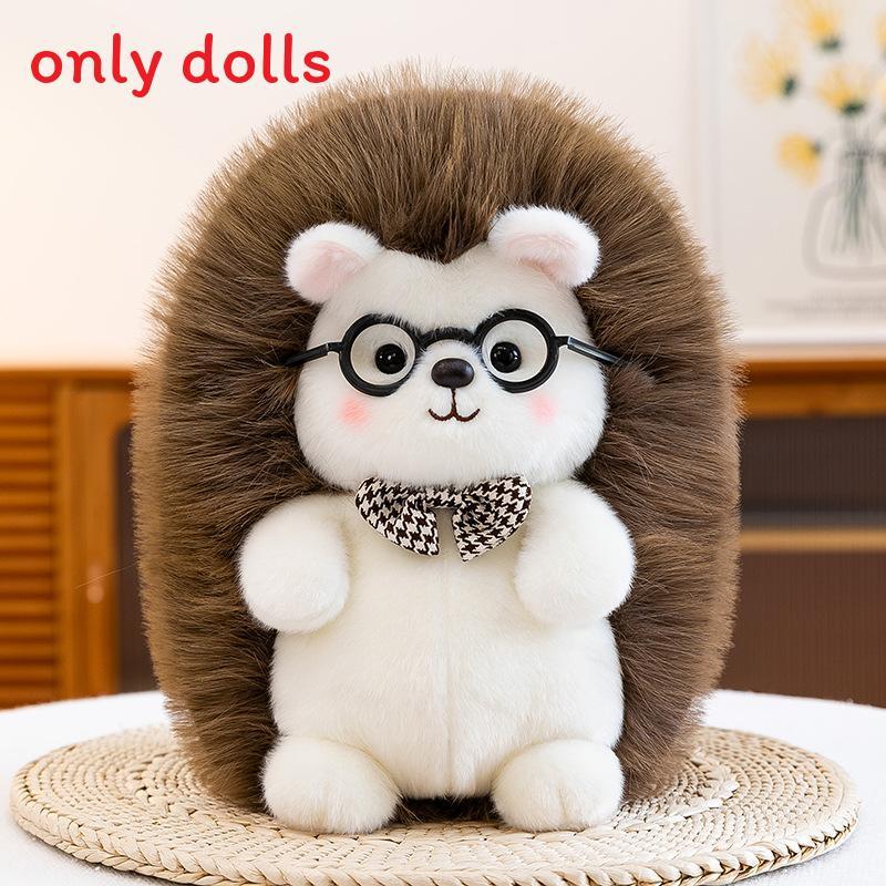 

Plush Hedgehog Toy For Kids And Teens With Pp Cotton Filling Perfect For Comfort And Play Bow,25cm