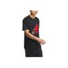 Adidas Casual Letter Round Neck Pullover Raglan Short Sleeve T-Shirt Men T-Shirts Black JF0797