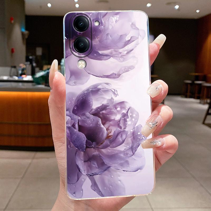 Casing For Vivo Y04 Case Luxury Dragon Cute Cool Boys Girls Back Cover For VivoY04 Vivo Y 04 Y29s Y29t 5G Transparent Phone Case