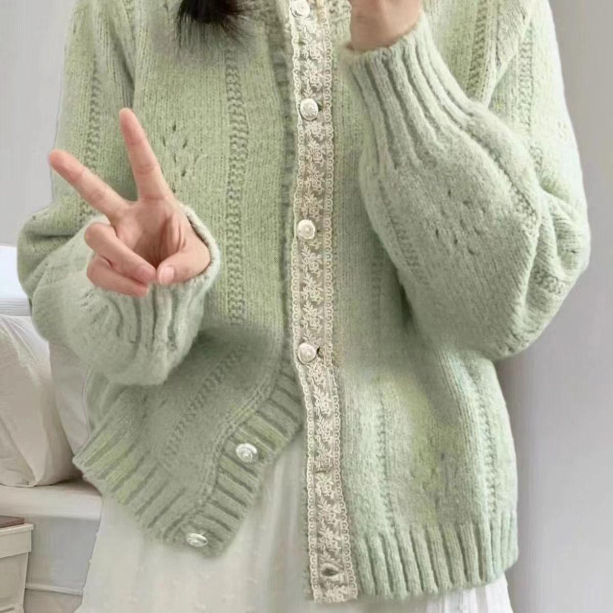 

Женский свитер, красивый вязаный кардиган, куртка, женские весенние и осенние стили L