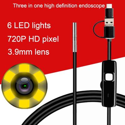 AN100 Inspektionskamera High Clarity Detect Instruments 3-in-1 High Clarity 3,9 mm Endoskop für Mobiltelefone