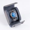 Compact Travel Friendly Watch Box Featuring Protective Flocking Compartments Waterproof Watch Organizers Leather Texture