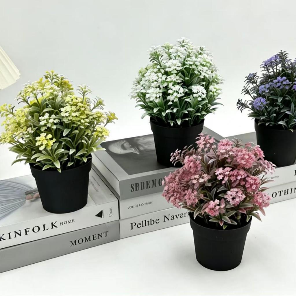 Green Plants Window Bonsai - Artificial Potted Indoor Decor