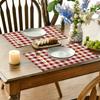 1pc  Linen Christmas Farmhouse Checkered Placemats, Placemat for Dining Table Wedding