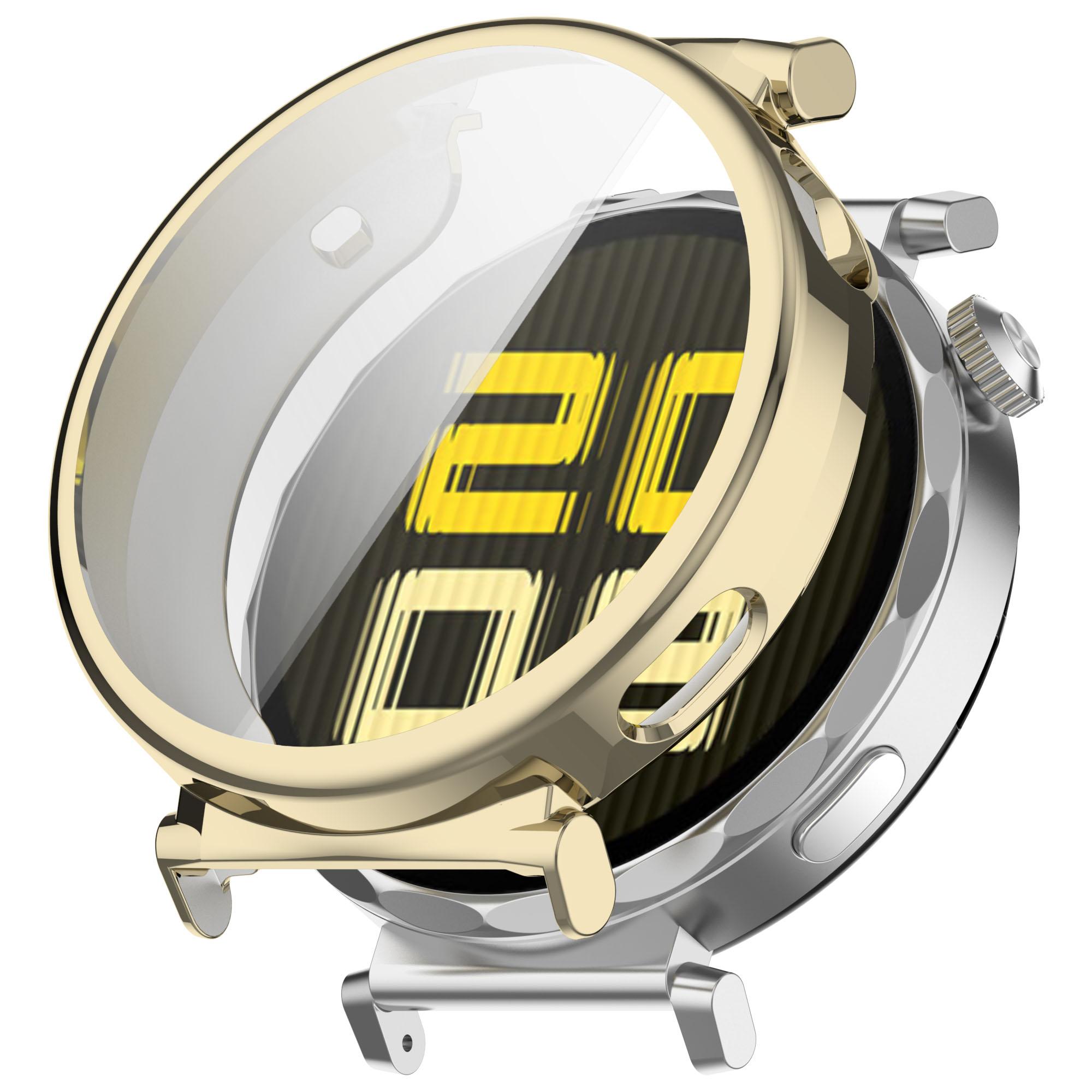 

For Huawei Watch GT 5 Pro 42mm Watch Case Full Coverage Flexible TPU Electroplating Cover B