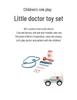 Platinum Silicone Little Doctor Role Play Set - Educational Toy with Stethoscope for Children
