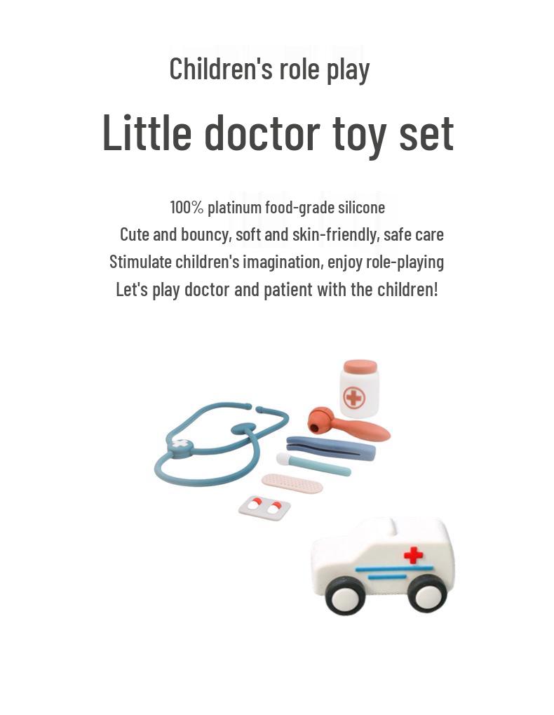 Platinum Silicone Little Doctor Role Play Set - Educational Toy with Stethoscope for Children