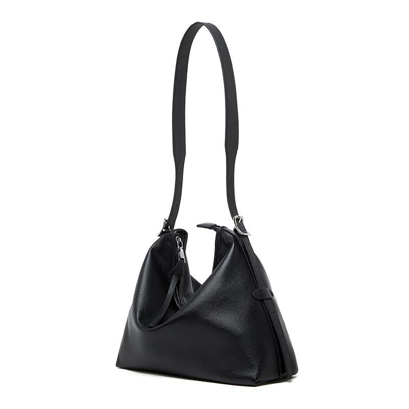 Genuine Leather Women's Bag, Winter 2025 New Model, High-end Niche Women's Shoulder Underarm Bag, Vintage Fashion Crossbody Bag
