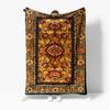 Vintage Paisley Silk Embroidered Throw Blanket Luxurious Bed Sofa Decorative Rug Accent Cushion Cover