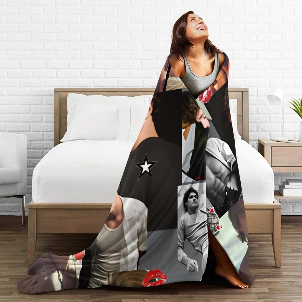 Warm Soft Blanket Picnic Jacob Elordi Throw Blanket Flannel Bedspread For Living Room Funny Sofa Bed Cover