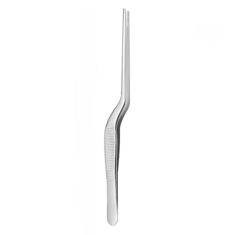 Professional Ear Nose Tool | Curved Angled Tweezers for Precision Grooming | Safe Earpick Eyelash Care Implement серебряный