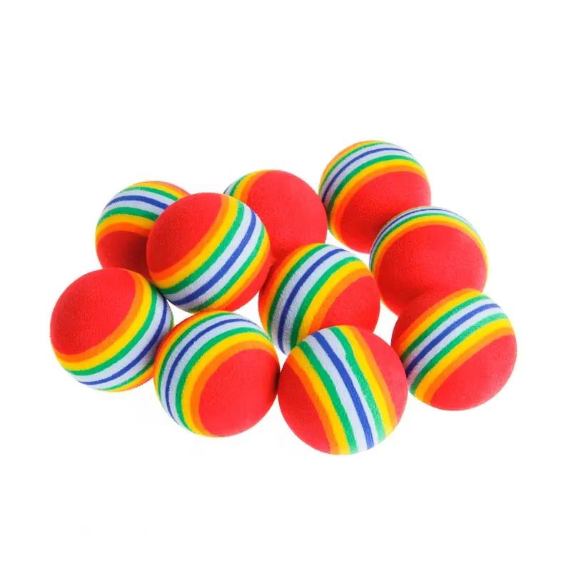 1/5pcs Rainbow EVA Cat Toys Ball Interactive Cat Dog Play Chewing Rattle Scratch Ball Training Balls Pet Toys Supplies
