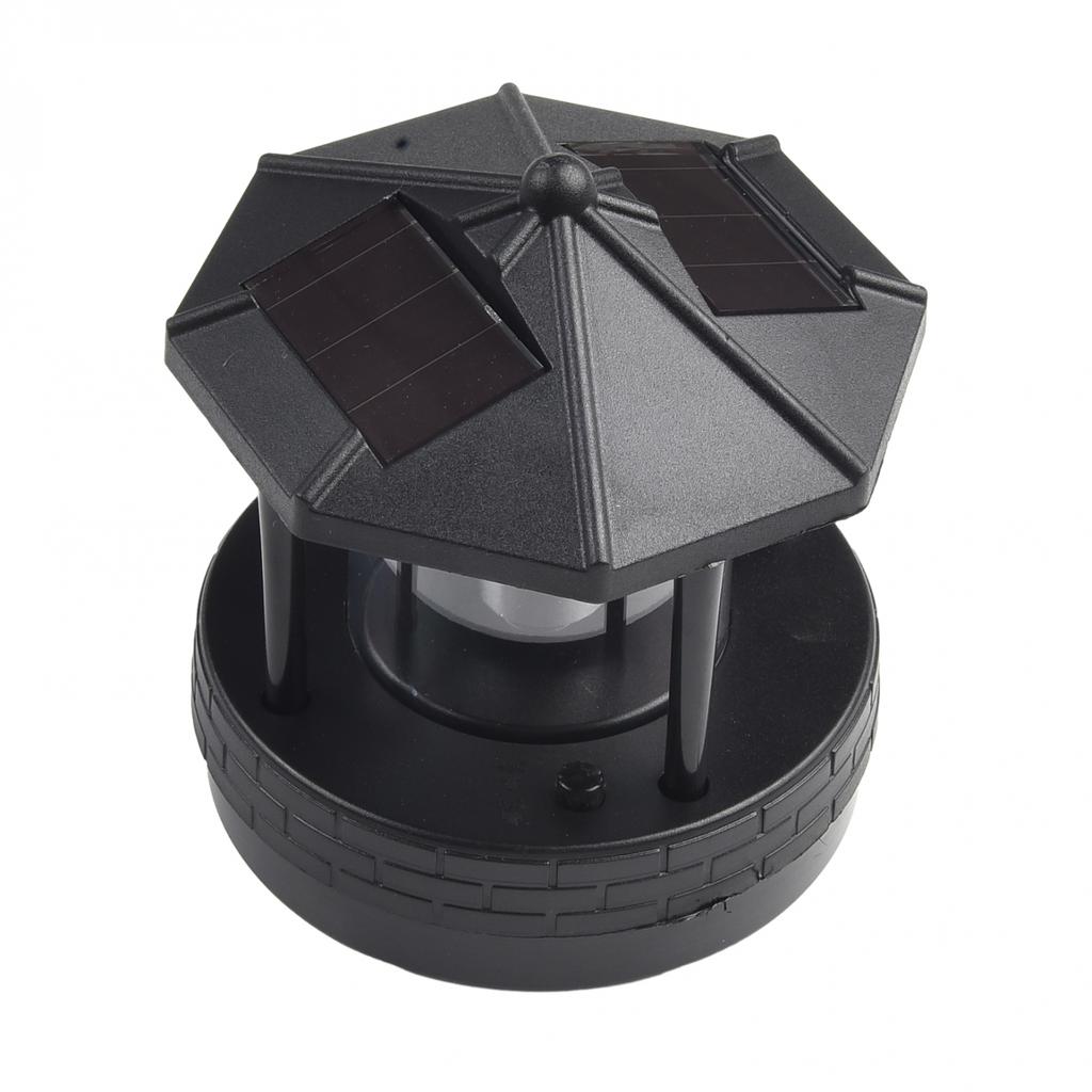 LED Solar Leuchtturm 360 Grad Deko Dekoration Rasenlicht