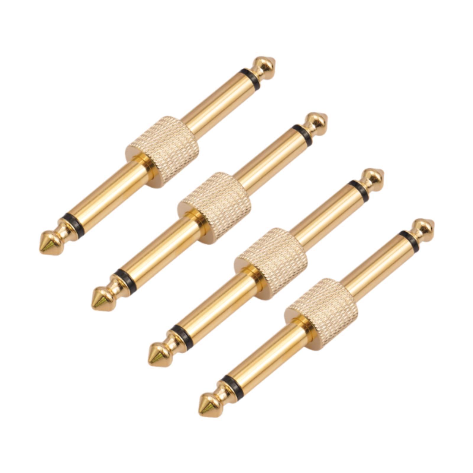 

6.35mm Guitar Effects Pedal Plug Guitar Spare Parts Easy Carrying Guitar Pedal Connector for Guitar Office Stage Performance золотий