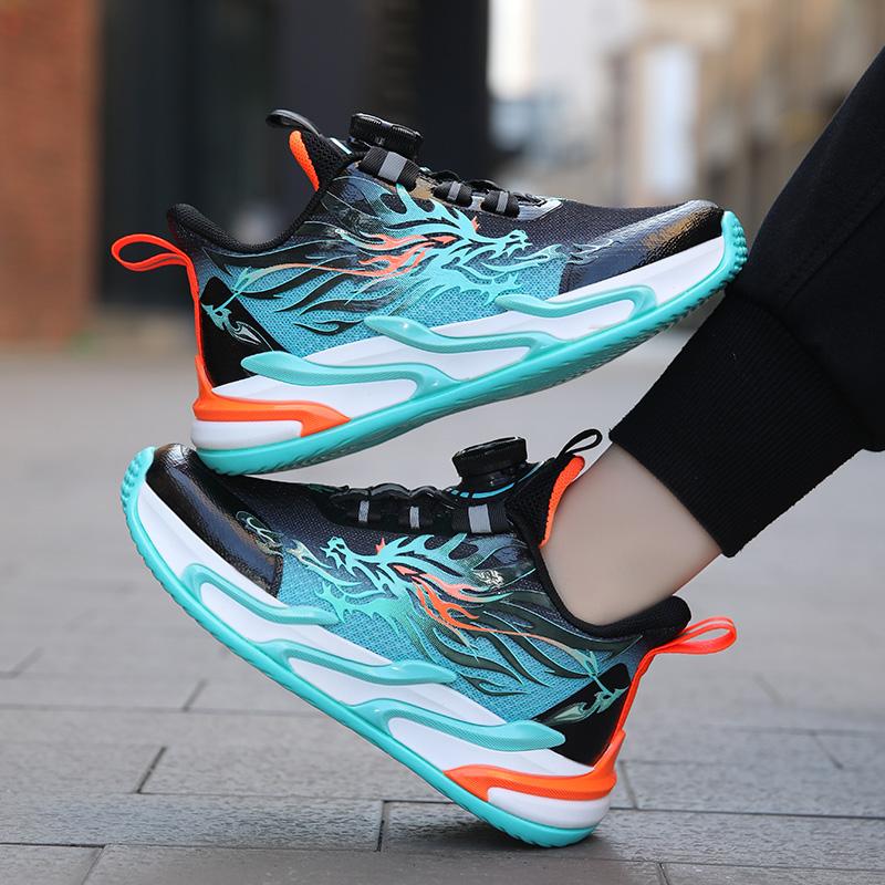 2026 Nuove Scarpe da Basket per Bambini Traspiranti Scarpe da Ginnastica da Basket per Ragazzi Allacciatura Rapida Scarpe da Ginnastica da Esterno Antiscivolo Scarpe Sportive per Ragazze