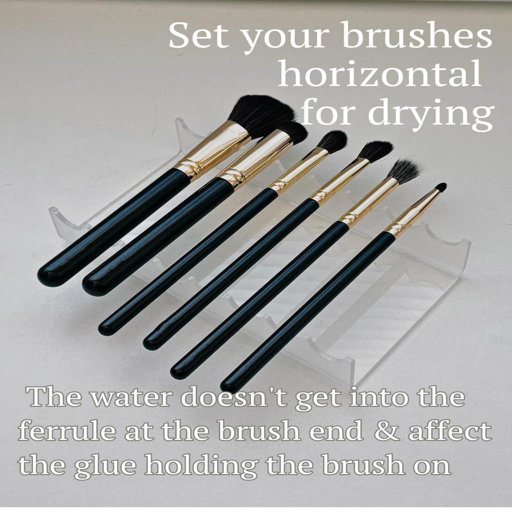 16.5x9x3cm Transparent Acrylic Paint Brush Holder Makeup Brush Drying Rack Suitable for Women's Dressing Table Organization and Storage Rack
