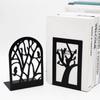 Creative Metal Tree of Life L-Shaped Bookends for Office & Home Bookshelf Storage