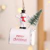 Household Iron Christmas Santa Claus Bell Painted Vintage Car Pendant Christmas Snowman Pendant Gift