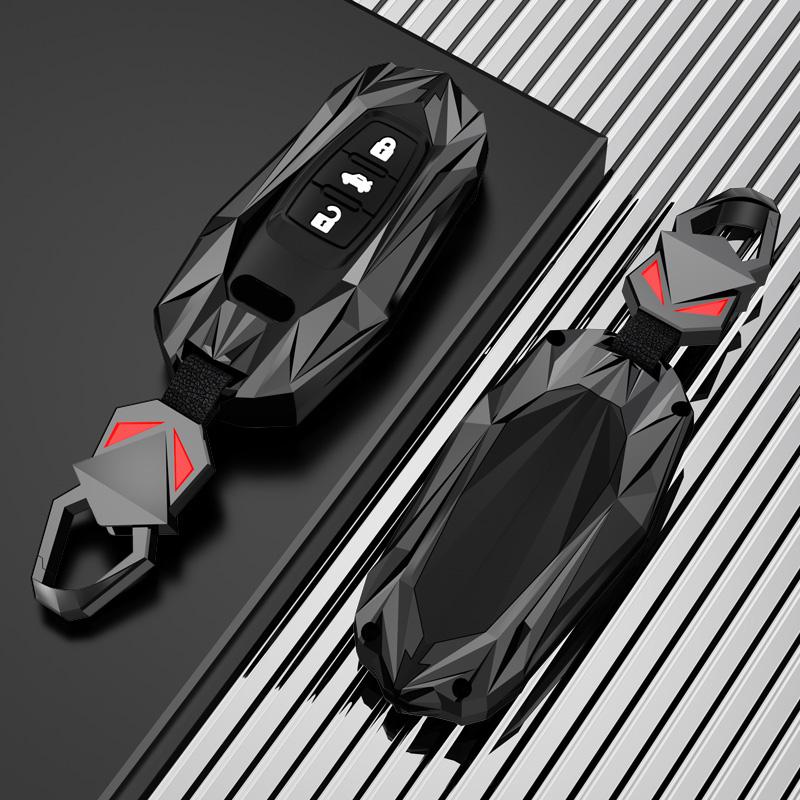 Zinc Alloy Car Remote Key Case Cover Shell Fob for A3 A4 B9 A6 A7 4K A8 E-tron Q5 Q8 C8 D5 SQ8 Key Protection Bag Accessory
