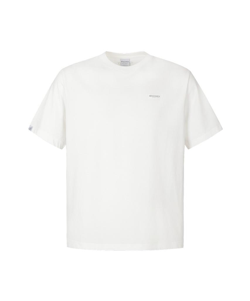 DISCOVERY EXPEDITION Uni Freshvent Semi-Overfit Small Logo Short Sleeve T-Shirt (White)