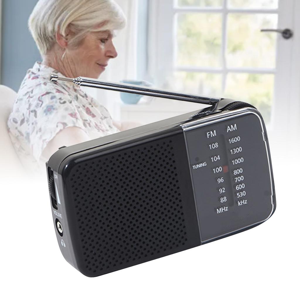 Portable AM FM Shortwave Radio Small Retro Vintage Radio Battery Powered Portable Handheld Radio for Home    