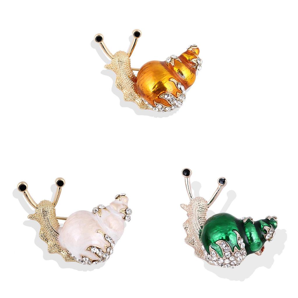 Animal Alloy Snail Brooch With Electroplated Finish For Women Fashion Accessory