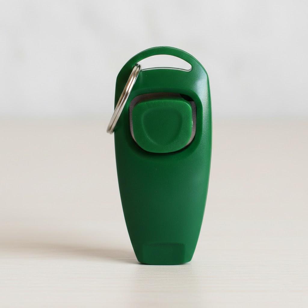 Pet Dog Trainer Clicker with Whistle & Key Ring - Versatile 2-in-1 Puppy Training Tool for Obedience Commands