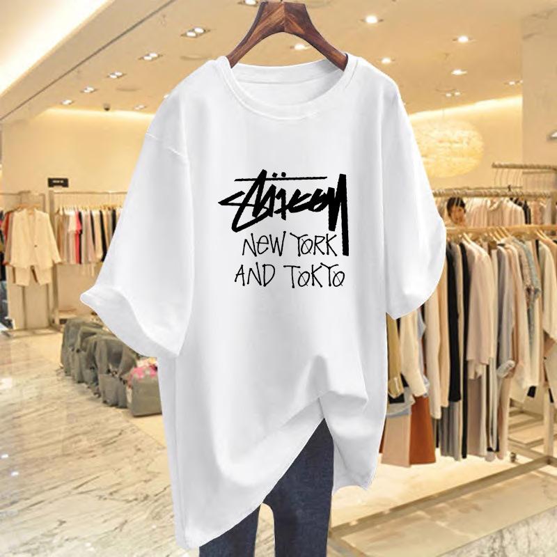 

White short-sleeved t-shirt women s summer new white loose and versatile t-shirt thin student t-shirt bottoming shirt top S