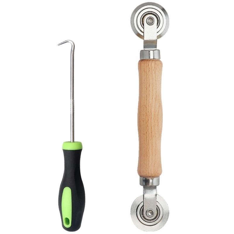 Screen Spline Tool Spline Roller Screen Repair Tool with Remove Hook Professional Rolling Tool for Window Easy to Use