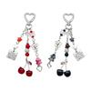 Modern Cherry Themed Keychain Accessory Crafted From Sturdy Materials Perfect For Adding Flair To Any Ensembles