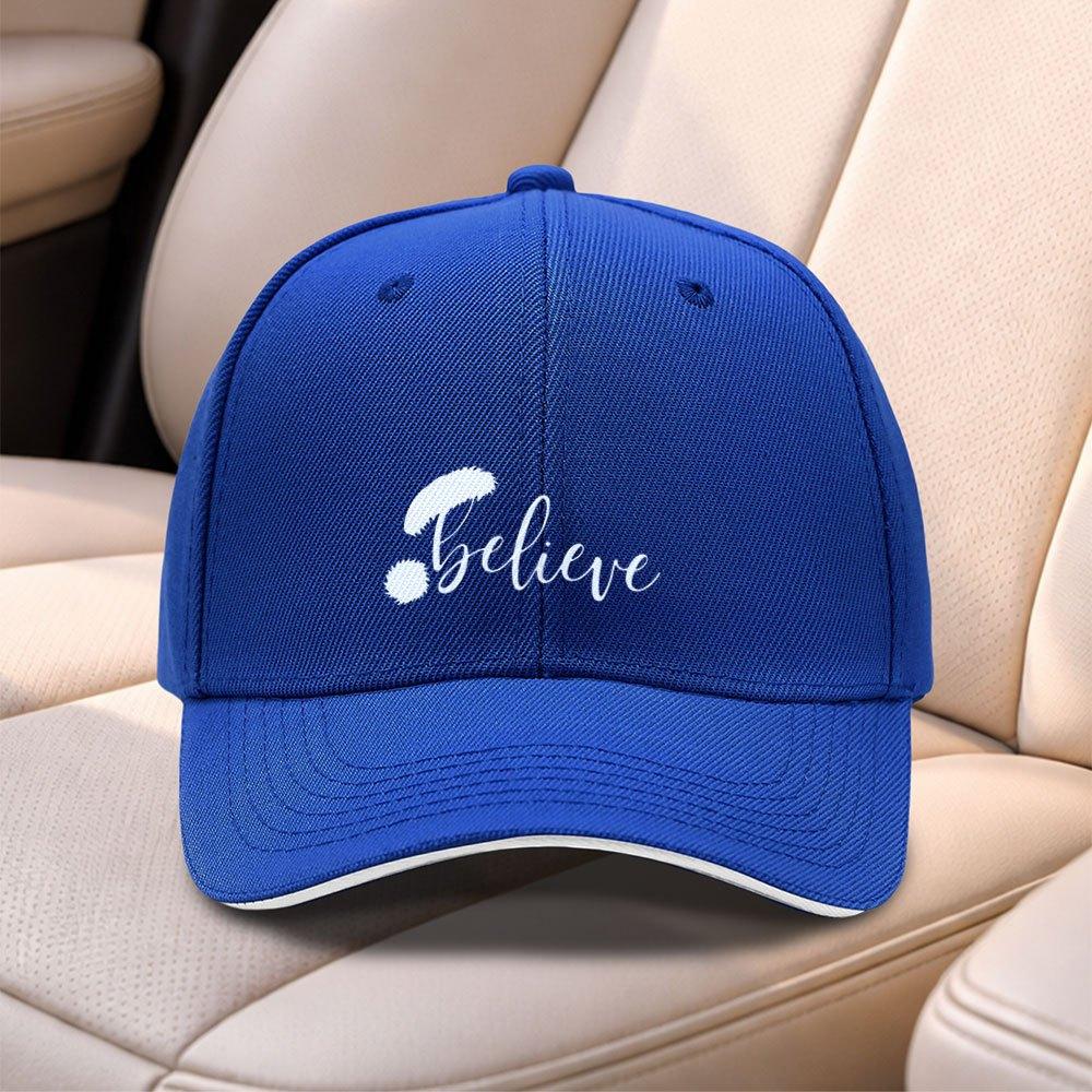 Believe Lettering Adjustable Baseball Cap For Men Women Lightweight Duckbill Hat Hand Washable Outdoor Gift