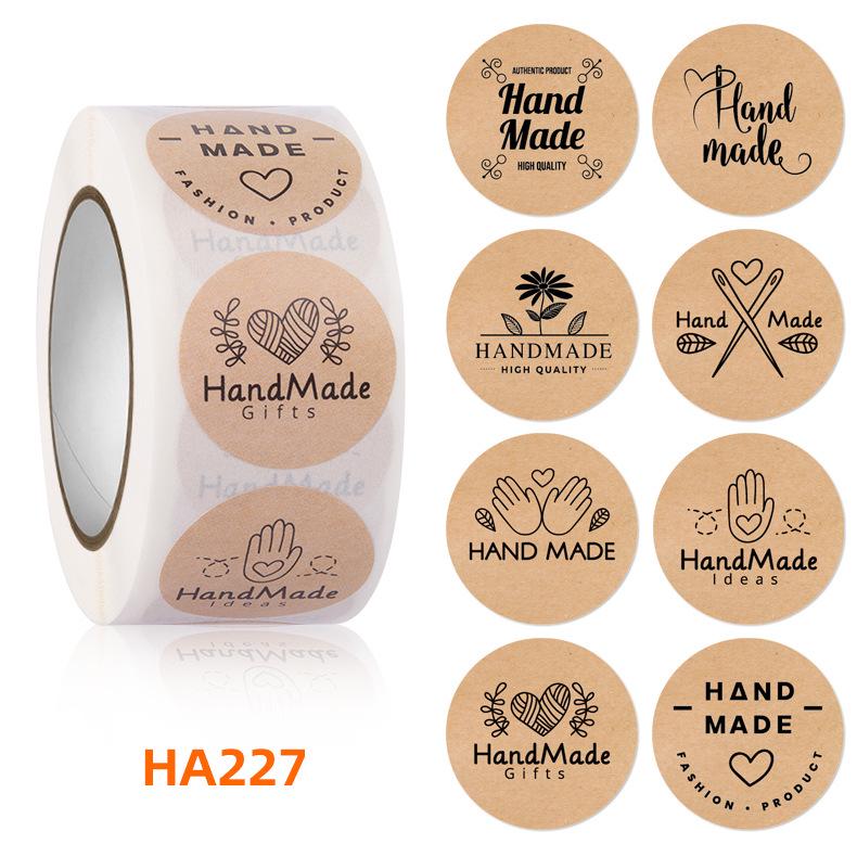 500 Handcrafted Bakery Sealing Stickers