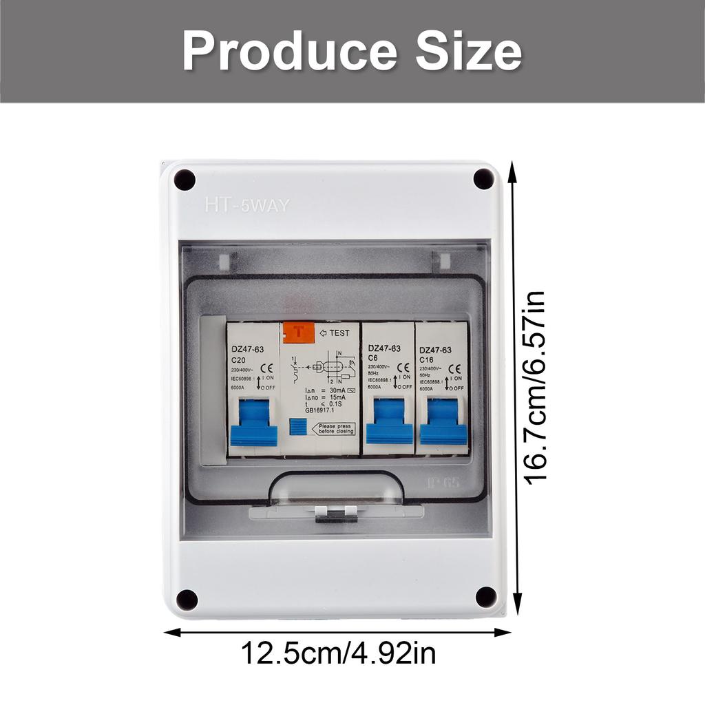 Waterproof Electrical Distribution Box With Circuit Breaker Plastic Junction Wire Box for Home Industrial Commercial