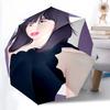 1pc   Kpop Umbrella Portable Folding Umbrella Iron Frame Hole Bone Structure Outdoor Home Umbrella