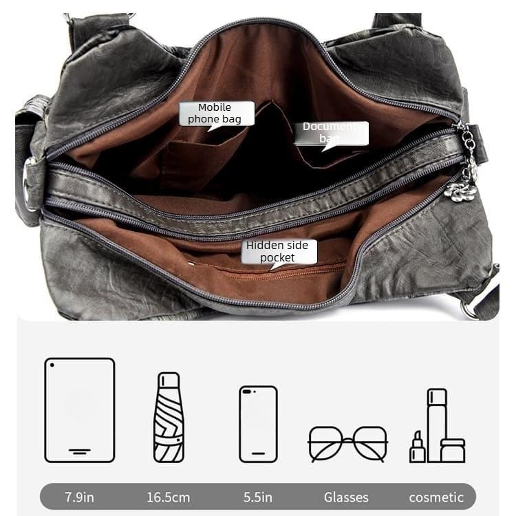 Women's Large Capacity Handheld Shoulder Crossbody Bag