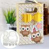 Řezací šablona Odolná Dekorativní Opakovaně použitelná Tvar Sova Kovová Řezací DIY Scrapbook Dekor Suvenýr Dárek