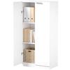 120 Cm Tall Storage Cabinet Cupboard, 3-Tier File Organiser Wooden Filing Cabinet, White