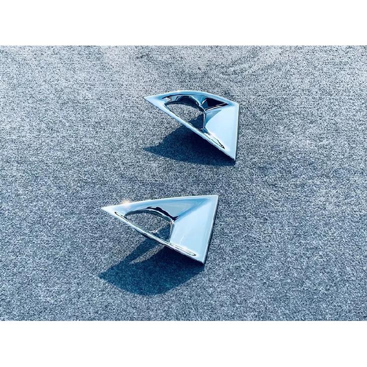 For Nissan X-Trail Rogue (T33)    Car Accessories Carbon Fiber Style  Front Fog Light Lamp Cover Trim Molding Bezel ABS Chrome