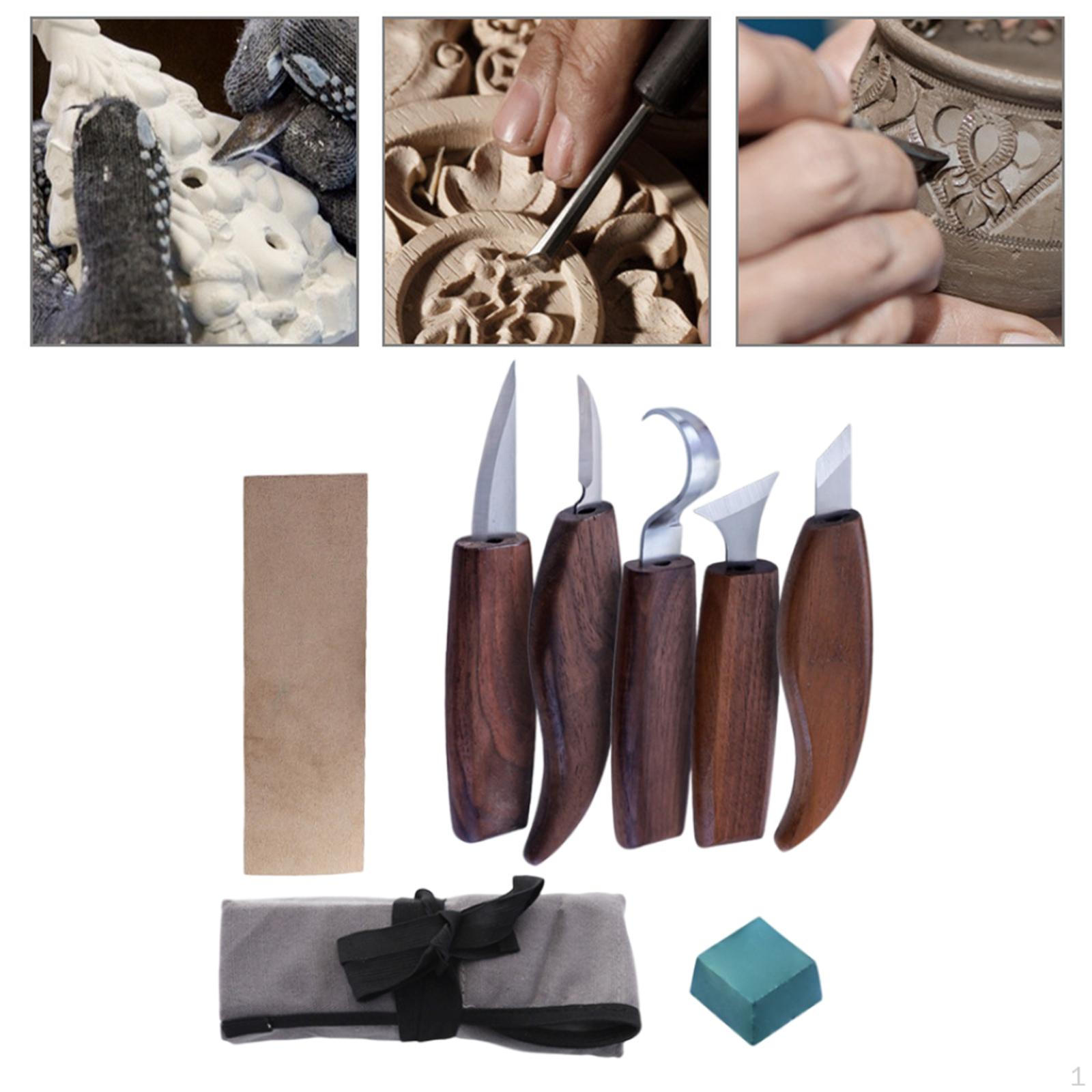 8 Pieces Beginners Whittling Kits Wood Carving Tools Detailed Caving Woodworking DIY Tool