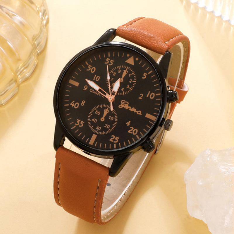 Men'S Casual Sports Belt Watch Watch Quartz Watch Bracelet Set Trendy