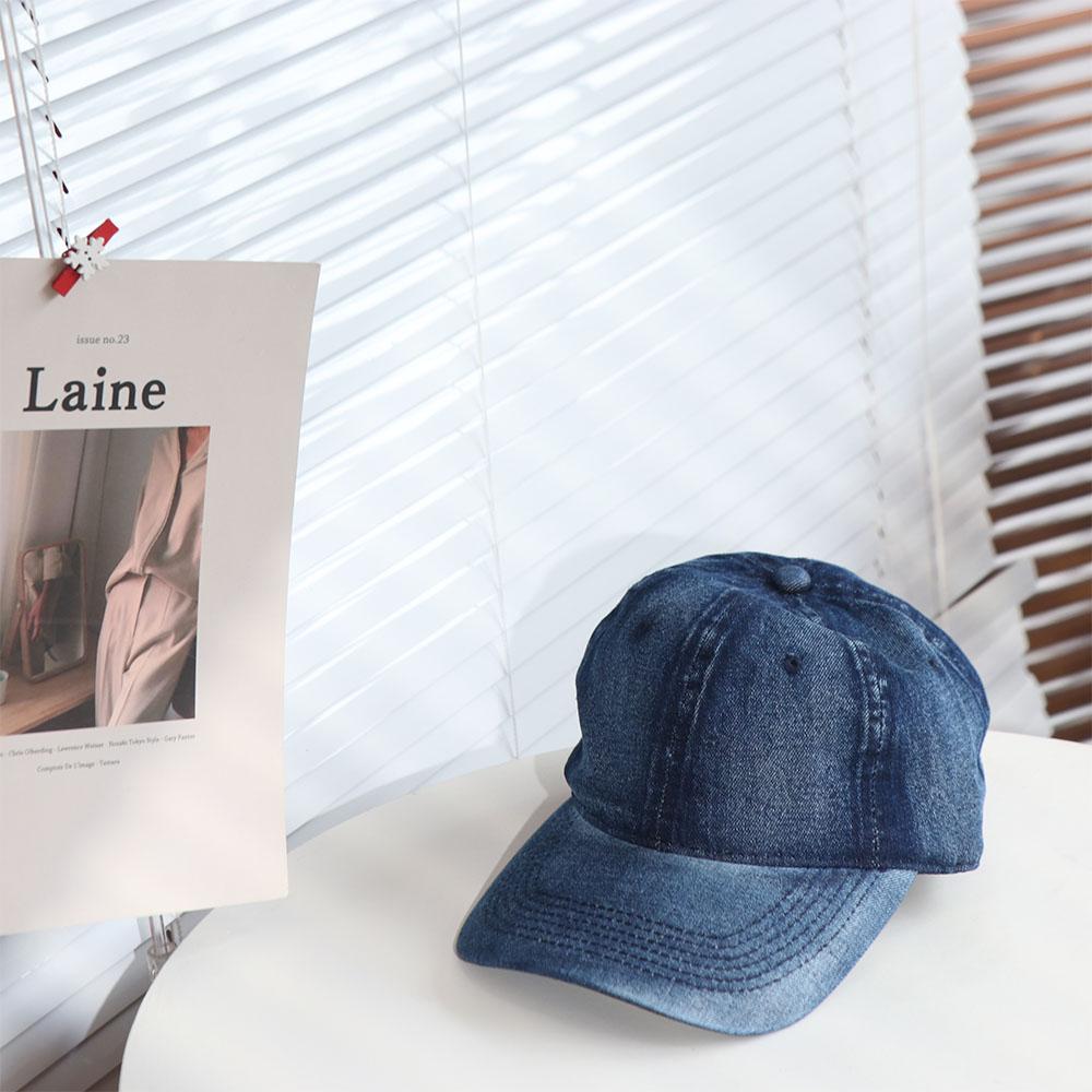 Simple Solid Color Denim Baseball Cap Korean Style Hip Hop Sun Hat Sunscreen Peaked Cap Peaked Hat Girl